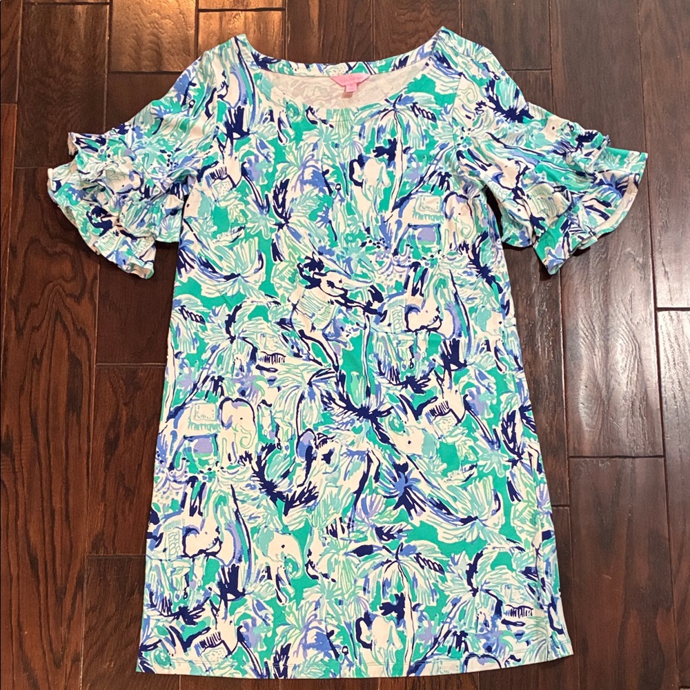 Lilly Pulitzer Print Ruffle Sleeve Dress